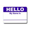 Hello My Name Is Blue Name Tag