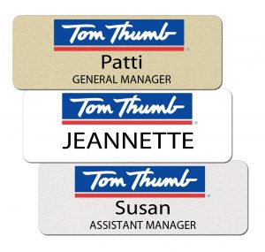 Tom Thumb Name Badges