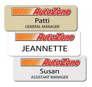 AutoZone Metal Name Tags and Badges