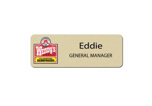 Wendy's Manager Name Badges