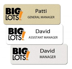 Big Lots Name Tags and Badges